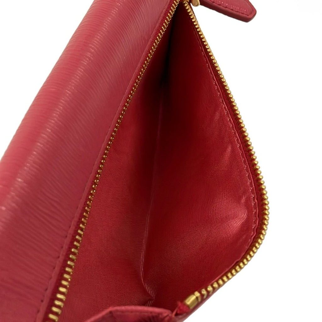 Prada Wallet Pink Document Letter Leather — view 5