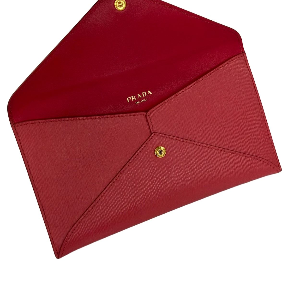 Prada Wallet Pink Document Letter Leather — view 3