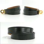 Hermes Leather Bracelet Kelly Double Tour Box Calf Black Gold T2 — view 2