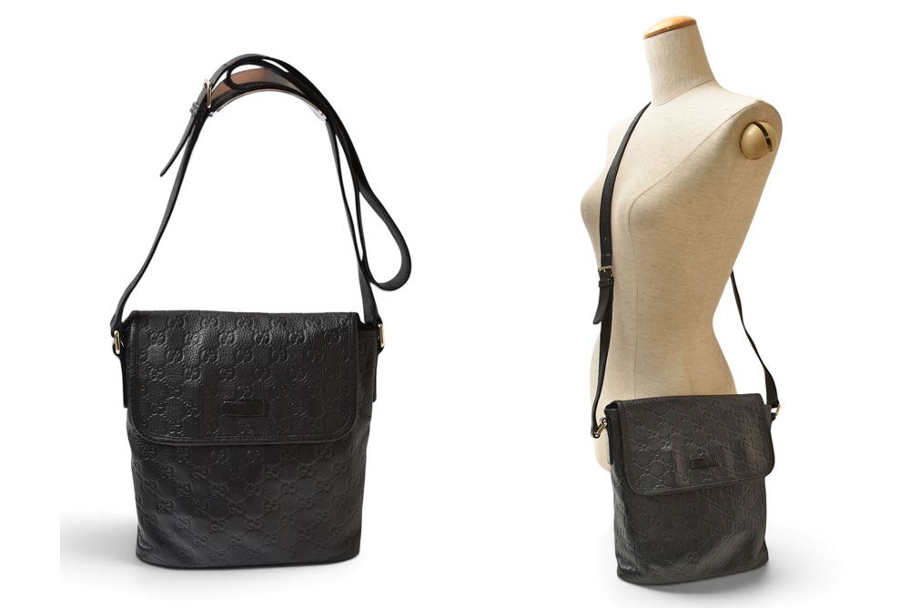 Gucci Shoulder Bag Guccissima Leather Black — view 2