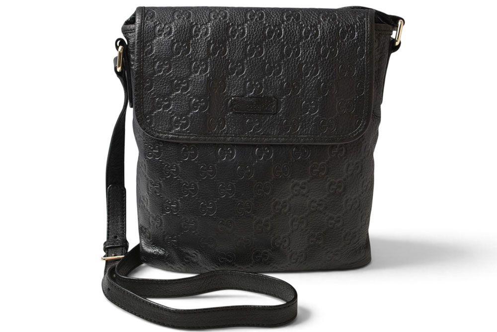 Gucci Shoulder Bag Guccissima Leather Black