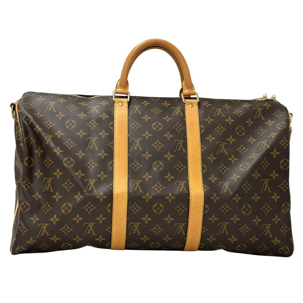 Louis Vuitton Monogram Boston Canvas Keepall Bandouliere 50 Brown Large Travel — view 2