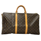 Louis Vuitton Monogram Boston Canvas Keepall Bandouliere 50 Brown Large Travel — view 2