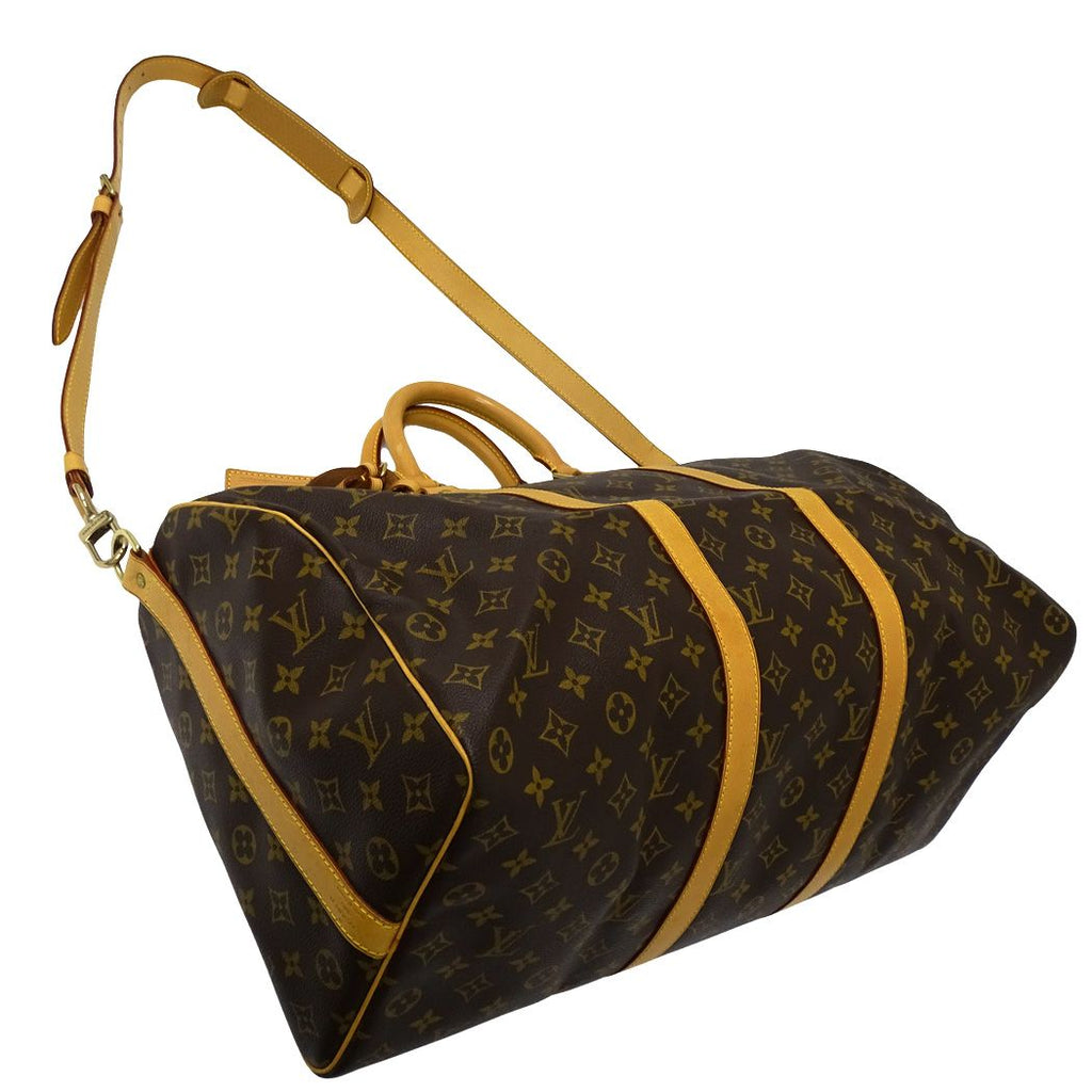 Louis Vuitton Monogram Boston Canvas Keepall Bandouliere 50 Brown Large Travel — view 4