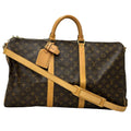 Louis Vuitton Monogram Boston Canvas Keepall Bandouliere 50 Brown Large Travel