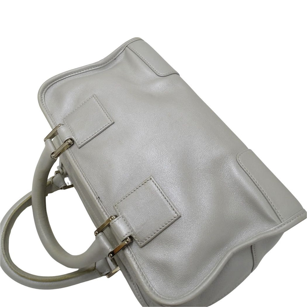 Loewe Bag Handbag Leather Amazona 28 Silver Business Work Everyday — view 7
