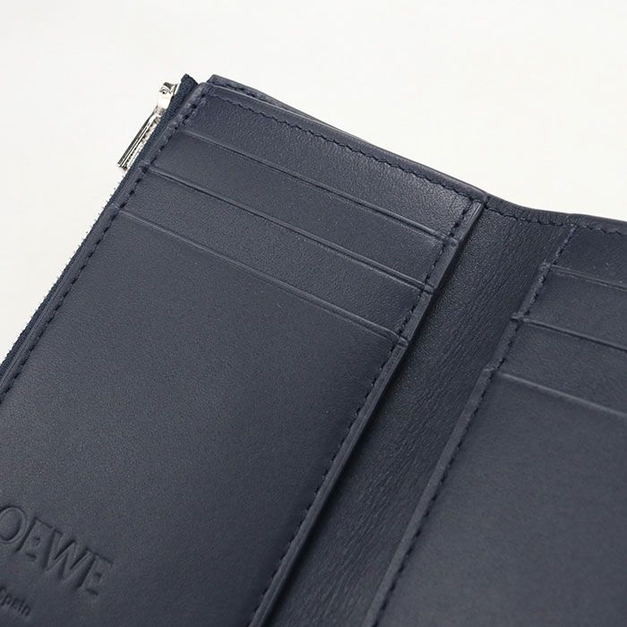 Loewe Vertical Wallet Small Anagram Trifold Shiny Napa Calfskin — view 7