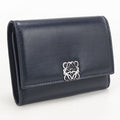 Loewe Vertical Wallet Small Anagram Trifold Shiny Napa Calfskin