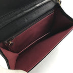 Chanel CC Logo Quilted Push Lock Leather Chain Shoulder Bag Black — view 8
