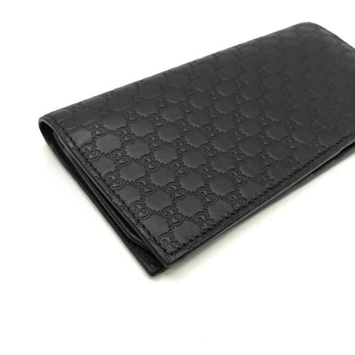 Gucci Micro Guccissima Wallet Bifold Leather Black — view 6