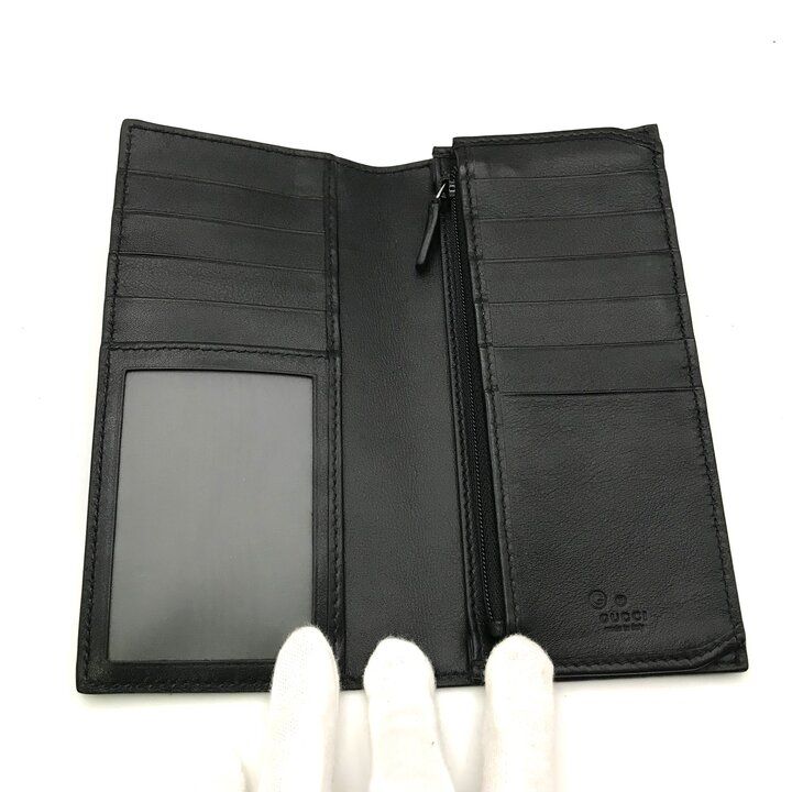 Gucci Micro Guccissima Wallet Bifold Leather Black — view 8