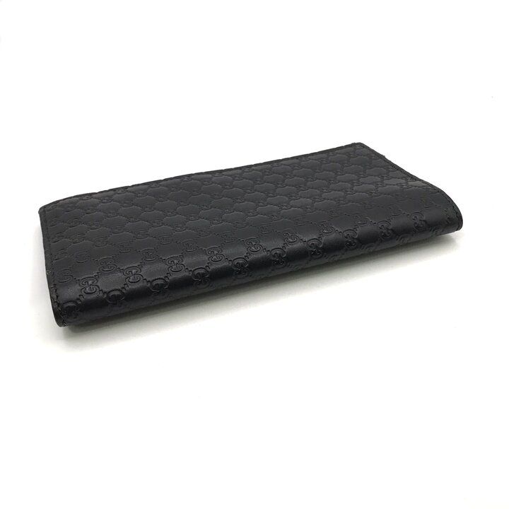 Gucci Micro Guccissima Wallet Bifold Leather Black — view 7