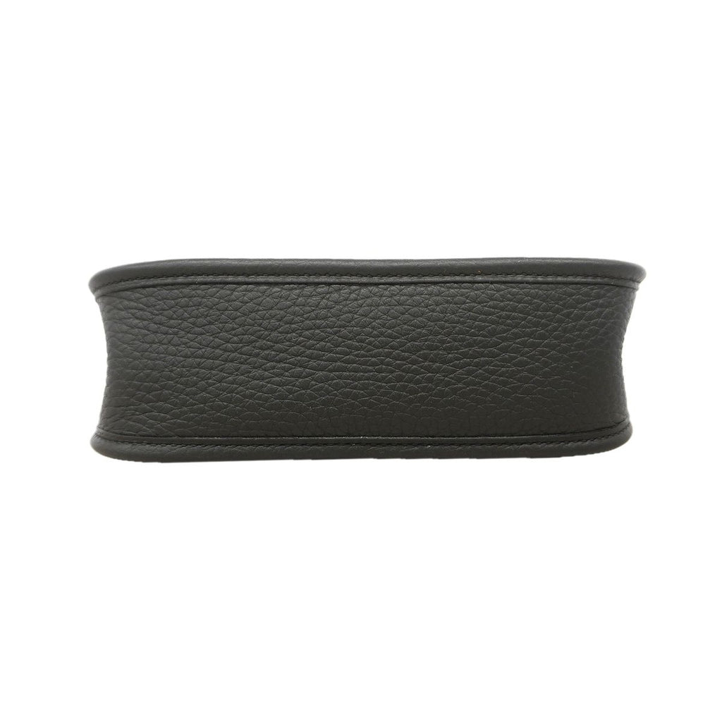 Hermes Shoulder Bag Evelyne TPM Taurillon Clemence Black Gold — view 3