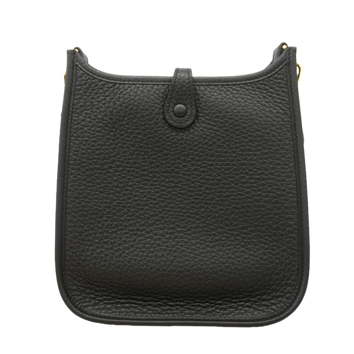 Hermes Shoulder Bag Evelyne TPM Taurillon Clemence Black Gold — view 8