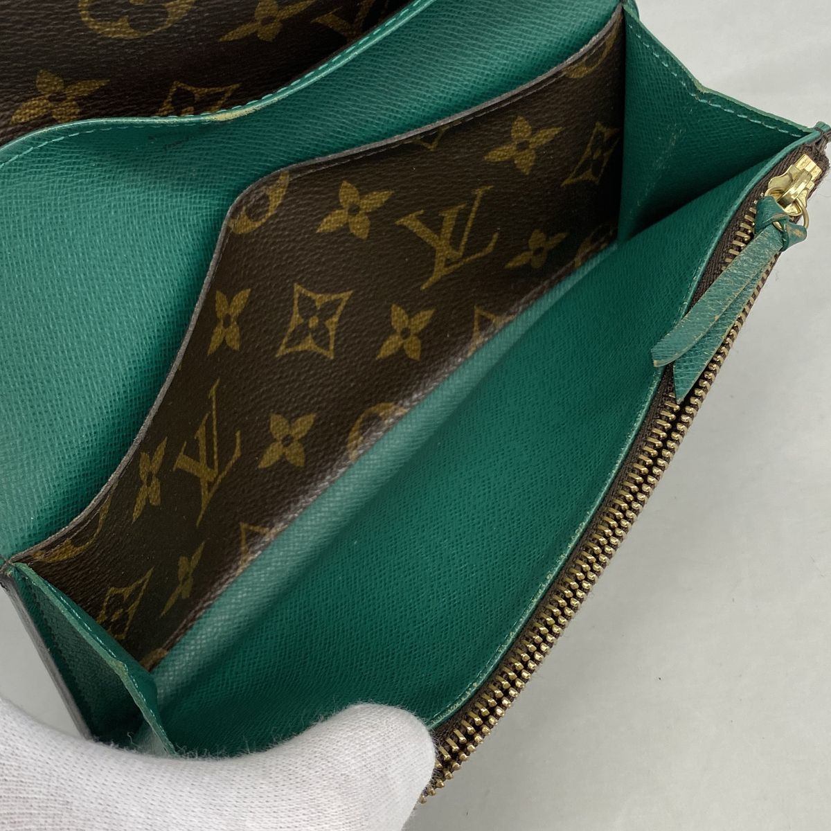Louis Vuitton Wallet Monogram Portefeuille Emily Vert — view 3