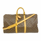 Louis Vuitton Boston Bag Monogram Keepall Bandouliere 55 Brown