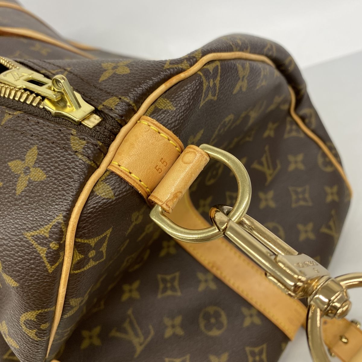 Louis Vuitton Boston Bag Monogram Keepall Bandouliere 55 Brown — view 7