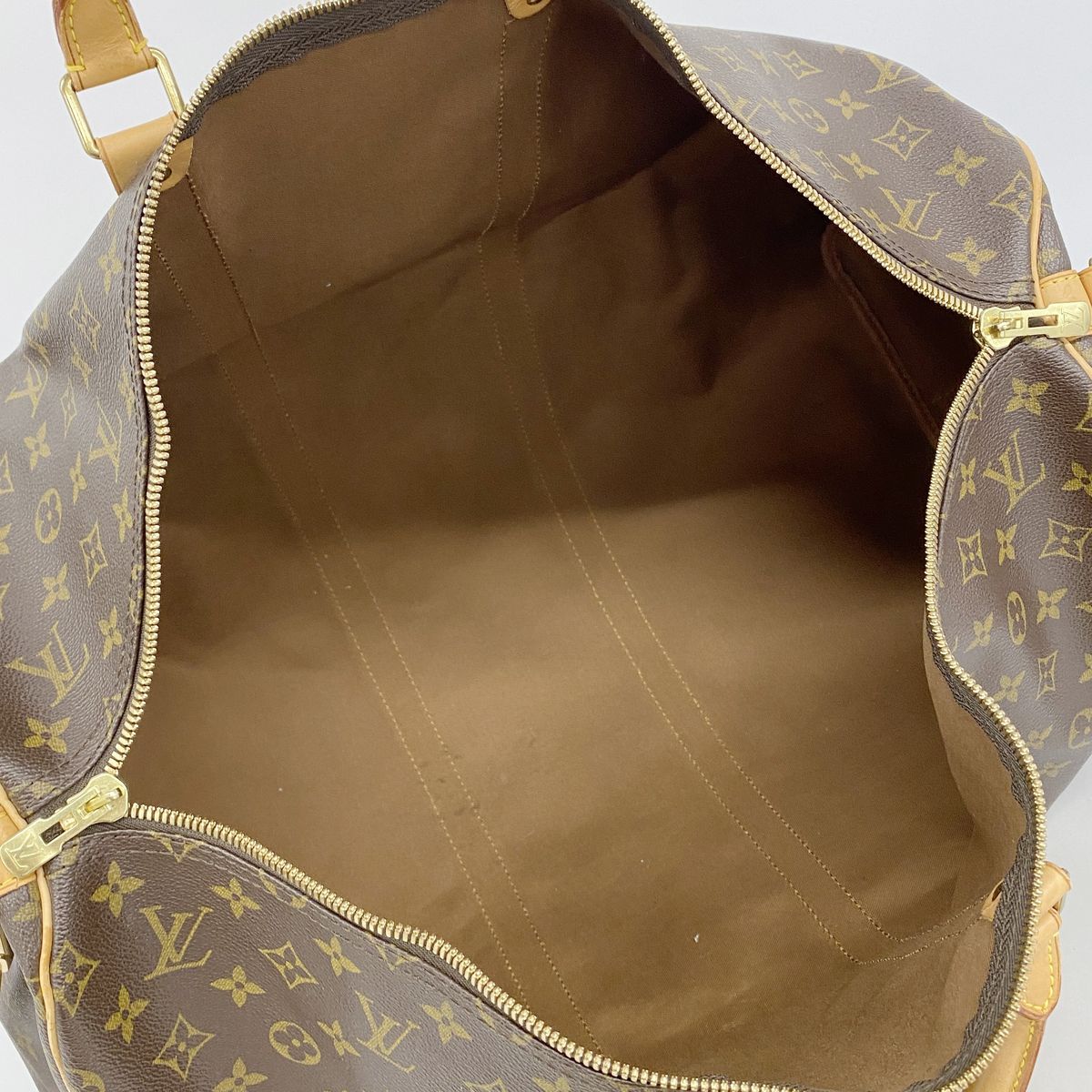 Louis Vuitton Boston Bag Monogram Keepall Bandouliere 55 Brown — view 4