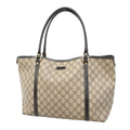 Gucci Tote Bag GG Supreme Brown Gold
