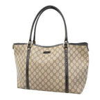 Gucci Tote Bag GG Supreme Brown Gold
