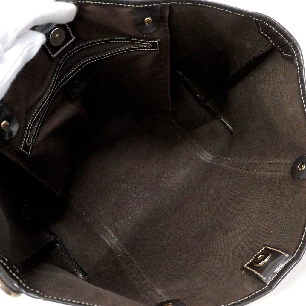 Gucci Tote Bag GG Supreme Brown Gold — view 4