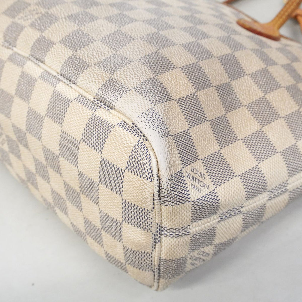 Louis Vuitton Tote Bag Damier Azur Neverfull PM White — view 8