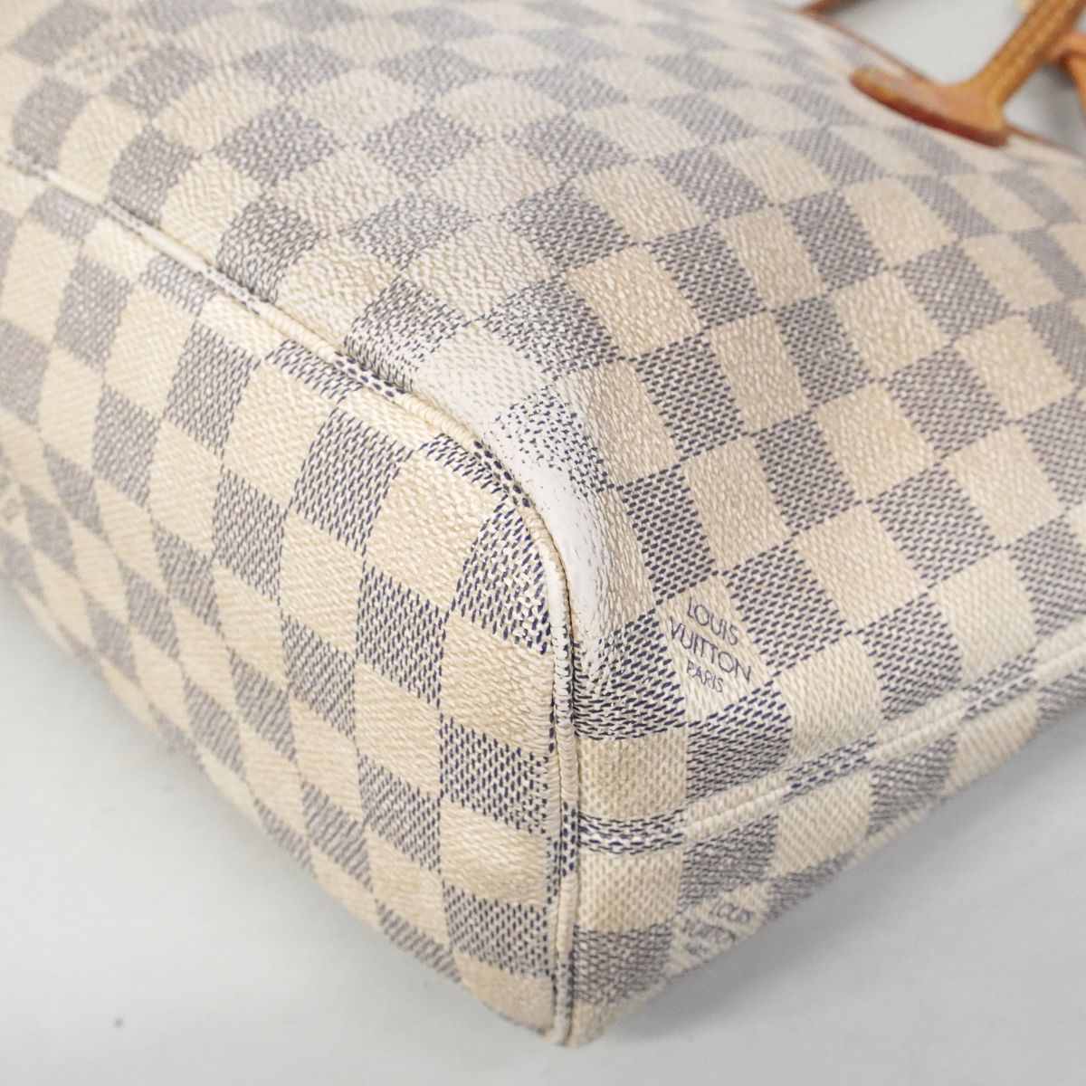 Louis Vuitton Tote Bag Damier Azur Neverfull PM White — view 8