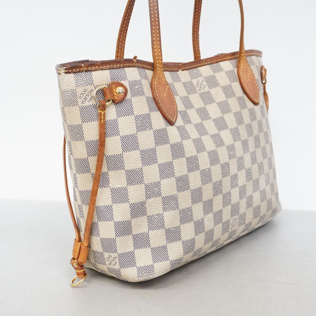 Louis Vuitton Tote Bag Damier Azur Neverfull PM White — view 2