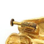 Chanel Brooch Vintage Ribbon Motif Beret Gold Plated — view 7