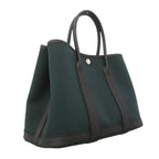 Hermes Tote Bag Garden Party TPM Toile Officier Negonda Black Khaki Silver — view 2