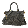 Louis Vuitton Handbag Monogram Denim Neo Cabby MM Noir 2-Way Bag