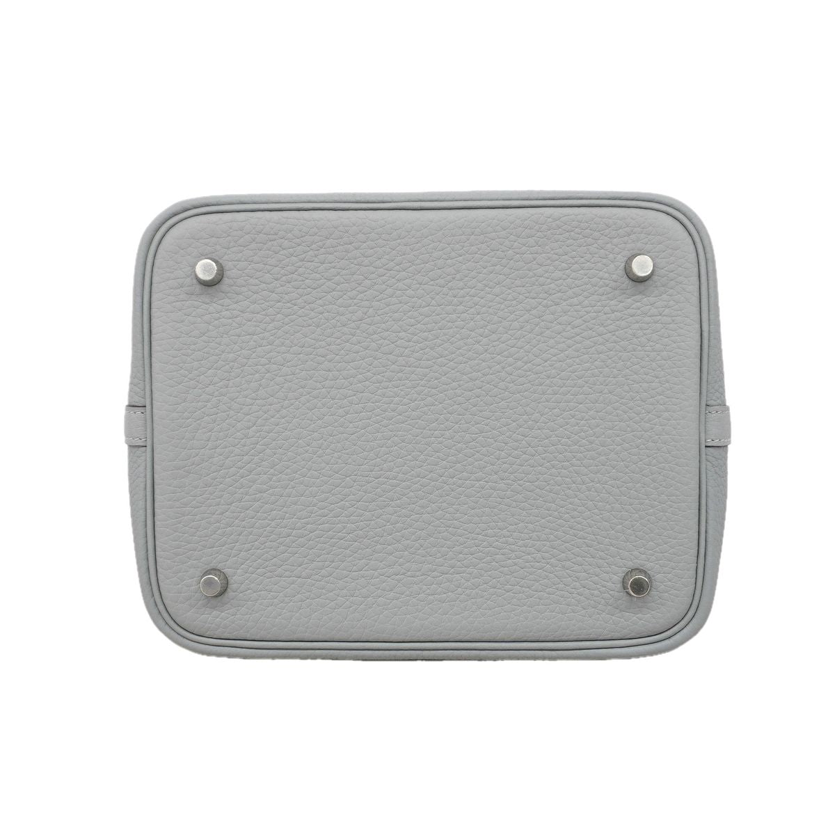 Hermes Handbag Picotin Lock MM Taurillon Clemence Gray Pantin Silver — view 3
