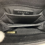 Chanel Shoulder Bag Quilted Lambskin Black Silver — view 4