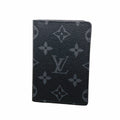 Louis Vuitton Card Case Monogram Eclipse Pocket Organizer Black