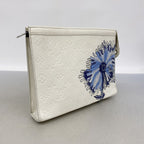 Louis Vuitton Clutch Monogram Psychedelic LV YK Pochette Voyage White Blue — view 2