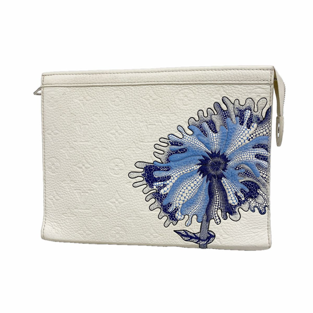 Louis Vuitton Clutch Monogram Psychedelic LV YK Pochette Voyage White Blue