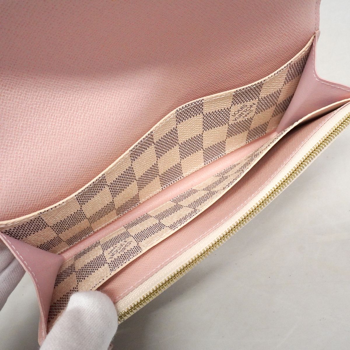 Louis Vuitton Wallet Damier Azur Portefeuille Emily Rose Ballerine — view 4
