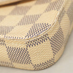 Louis Vuitton Wallet on Chain Damier Azur Pochette Felicie White Shoulder Bag — view 7