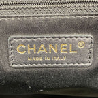 Chanel Chain Tote Bag Quilted Caviar Leather Black Gold — view 5