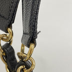 Chanel Chain Tote Bag Quilted Caviar Leather Black Gold — view 8
