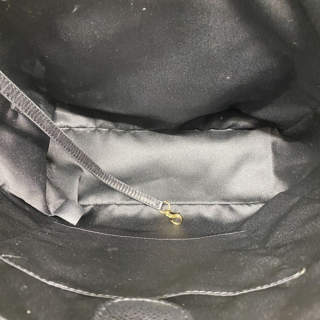 Chanel Chain Tote Bag Quilted Caviar Leather Black Gold — view 4