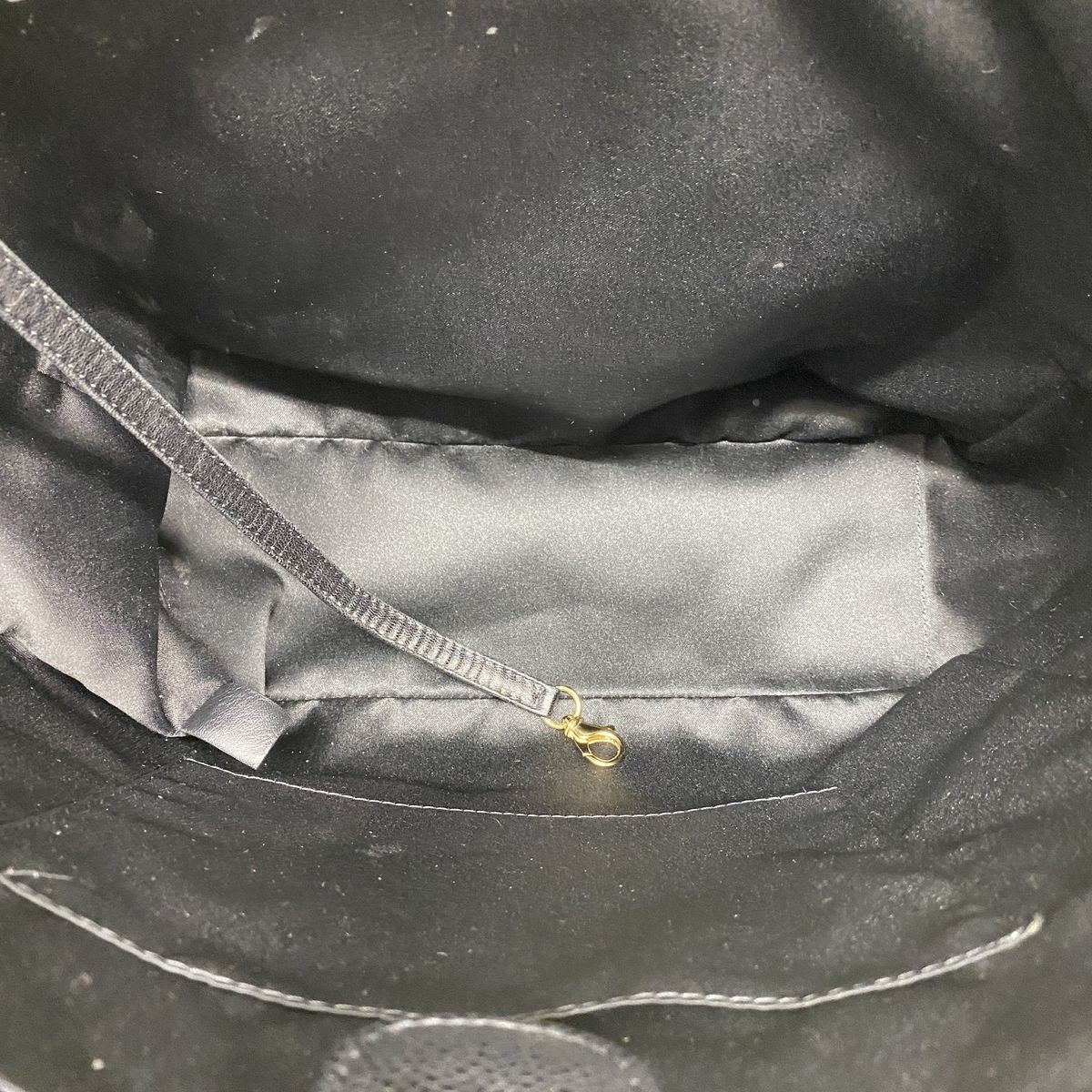Chanel Chain Tote Bag Quilted Caviar Leather Black Gold — view 4