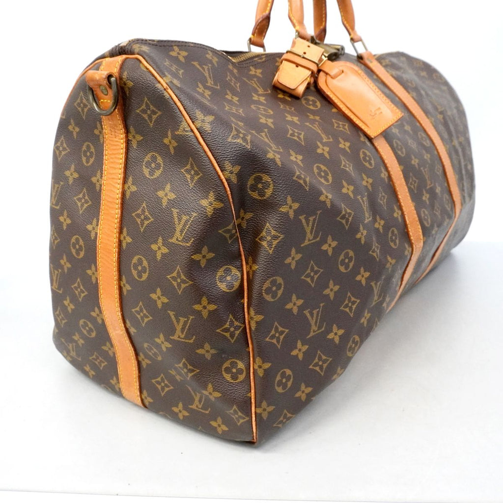 Louis Vuitton Boston Bag Monogram Keepall Bandouliere 60 Brown — view 2