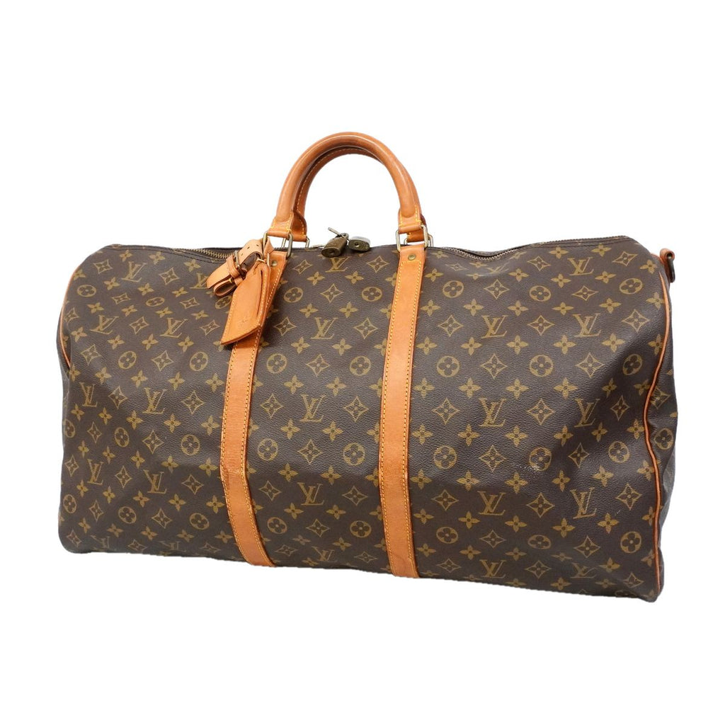 Louis Vuitton Boston Bag Monogram Keepall Bandouliere 60 Brown