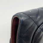Chanel Trifold Wallet Quilted Lambskin Black Silver — view 5