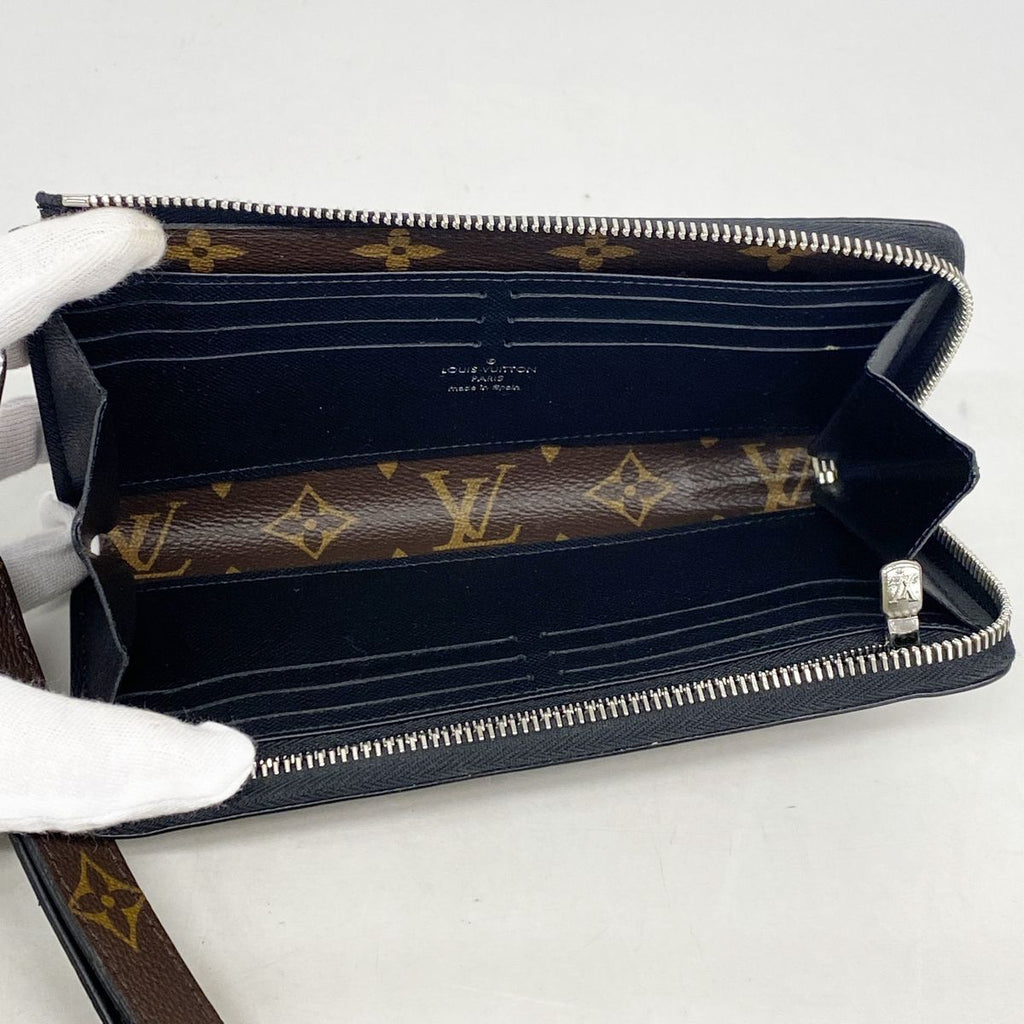 Louis Vuitton Wallet Monogram Macassar Zippy Dragonne Brown Black — view 3
