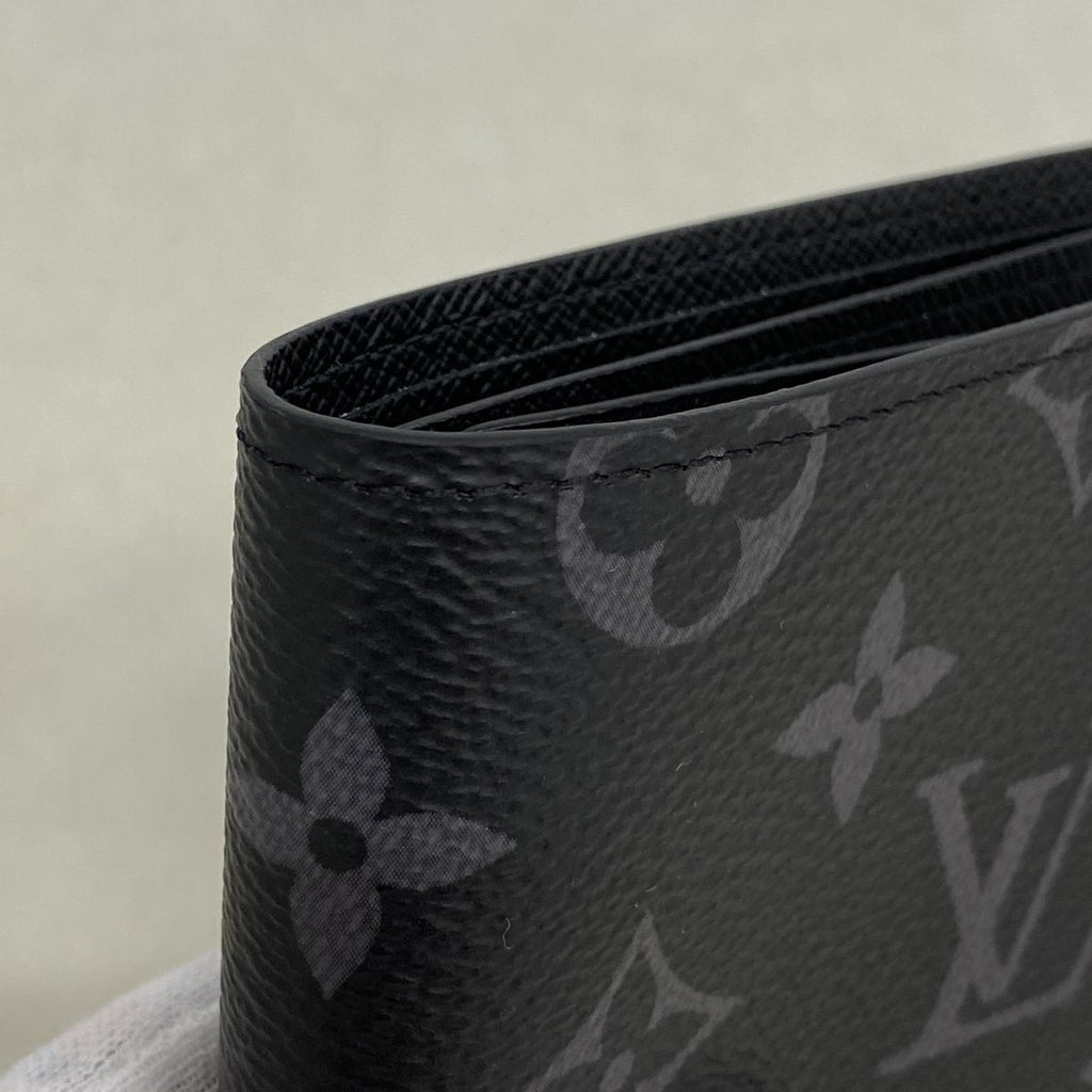 Louis Vuitton Billfold Monogram Eclipse Portefeuille Slender Black Wallet — view 5