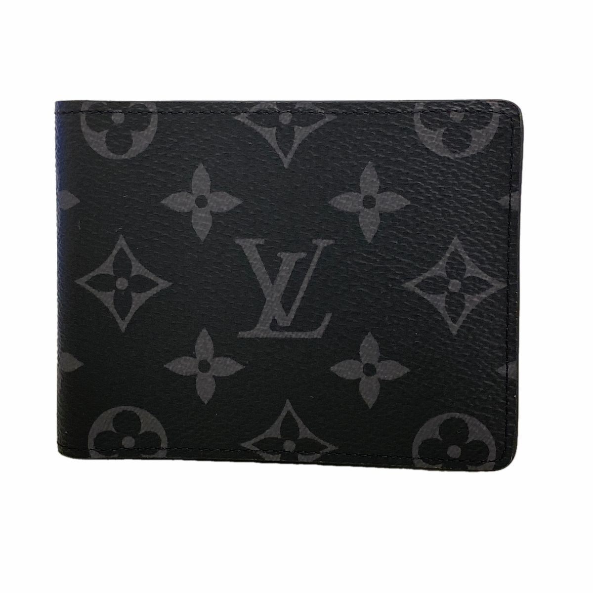 Louis Vuitton Billfold Monogram Eclipse Portefeuille Slender Black Wallet