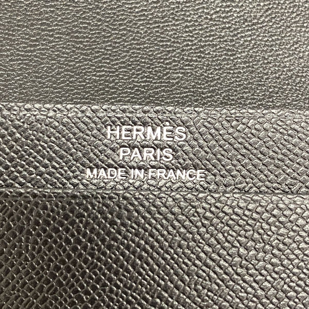 Hermes Card Case Bearn Mini Monochrome Veau Madame So Black — view 4
