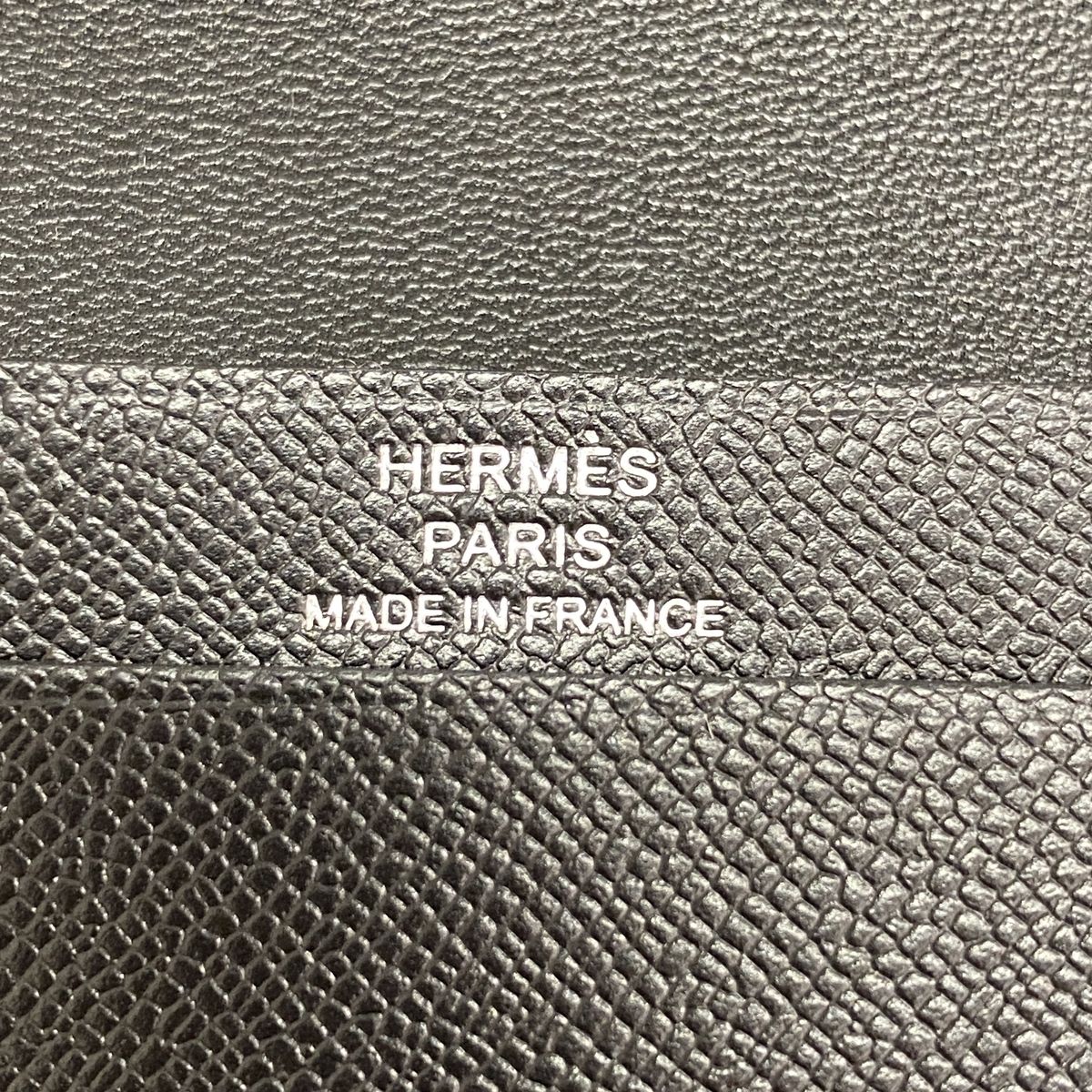 Hermes Card Case Bearn Mini Monochrome Veau Madame So Black — view 4
